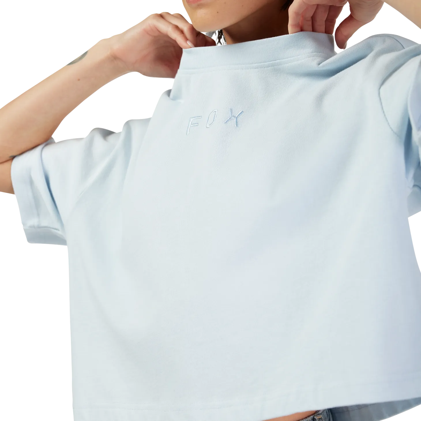 Dames-croptee Women's Wordmark Premium