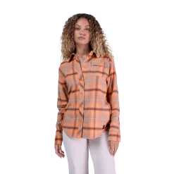 Dames Survivalist Stretch Flanellen Overhemd met Lange Mouwen