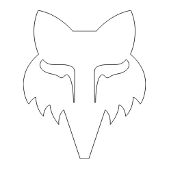 Die cut sticker Fox Head 7 inch
