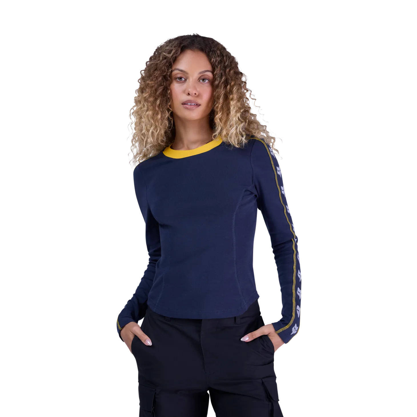 Womens Circa 74 Getailleerd T-shirt met lange mouwen